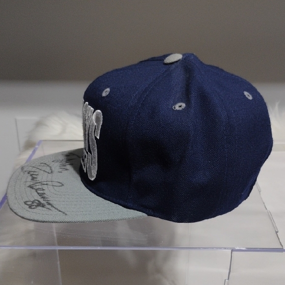 Authentic Drew Pearson Signed Dallas Cowboys Navy/Gray Snap Back Cap - Picture 3 of 11